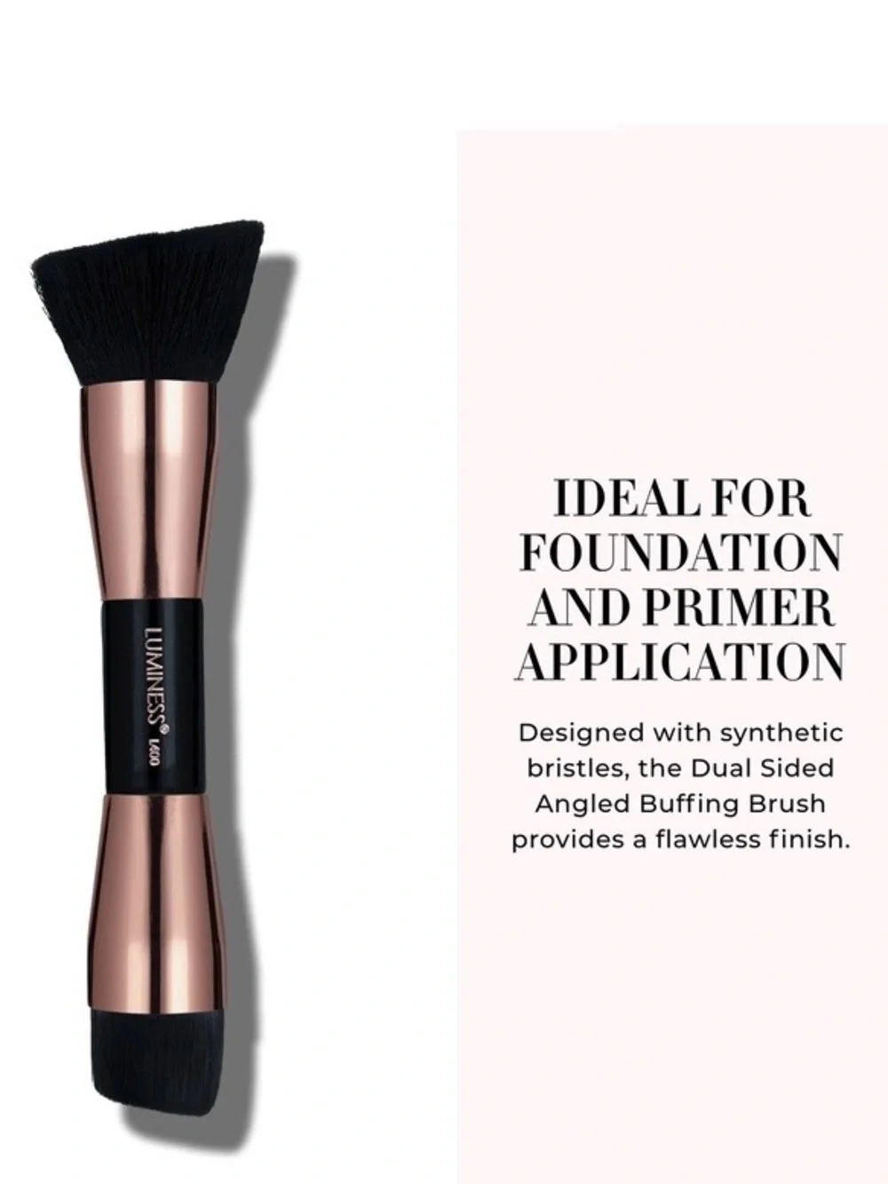 🌸B13 - Luminess Dual-Ended Buffing Brush with Rose Gold and Black Handle🖤💛